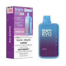 Drip&#39;n by Envi EVO Series 28k Disposable - Grape Ice 20MG [ON]