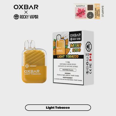 Rocky Vapor Oxbar Mini 1200 - Light Tobacco 20MG [Ontario]