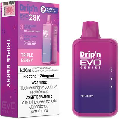 Drip&#39;n by Envi EVO Series 28k Disposable - Triple Berry 20MG [ON]