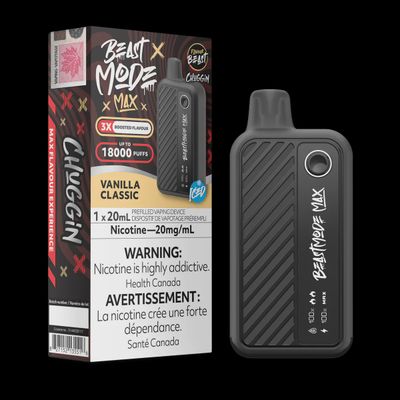 Flavour Beast Beast Mode Max 18K Disposable - Chuggin&#39; Vanilla Classic 20MG [ON]
