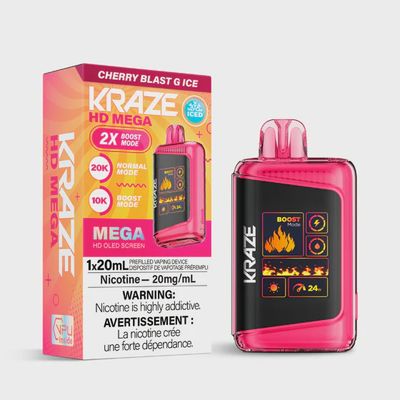 Kraze HD Mega - Cherry Blast G Ice 20mg [ON]