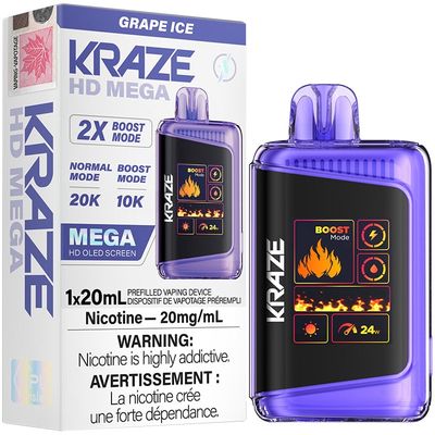 Kraze HD Mega - Grape Ice 20mg [ON]