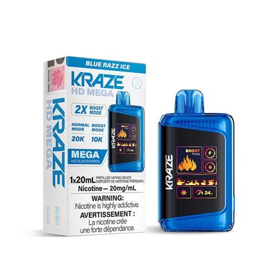 Kraze HD Mega - Blue Razz Ice 20mg [ON]