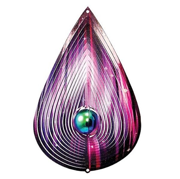 560L - GAZING BALL TEAR DROP PINK - LARGE