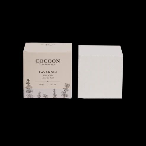 0150-LVBC - COCOON APOTHECARY - BATH CUBE - LAVANDIN