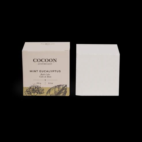 0150-MEBC - COCOON APOTHECARY - BATH CUBE - MINT EUCALYPTUS