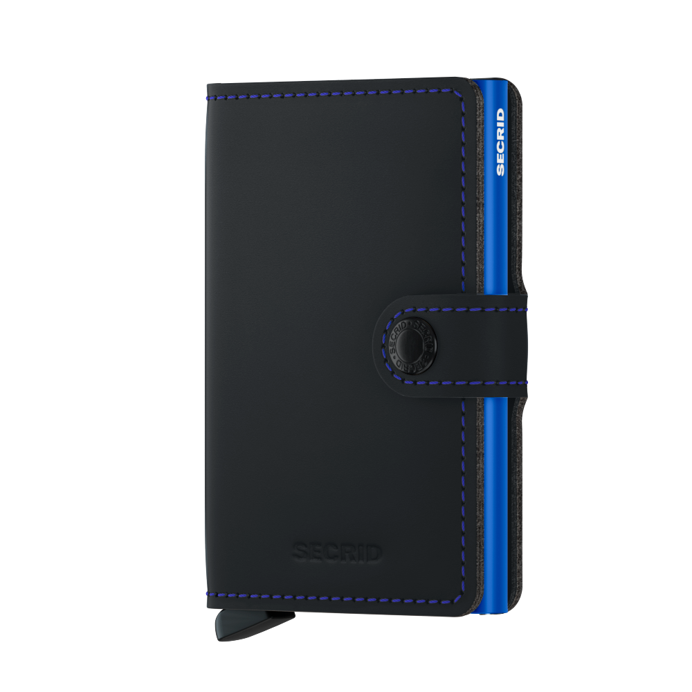 MM / MINIWALLET - MATTE BLACK &amp; BLUE