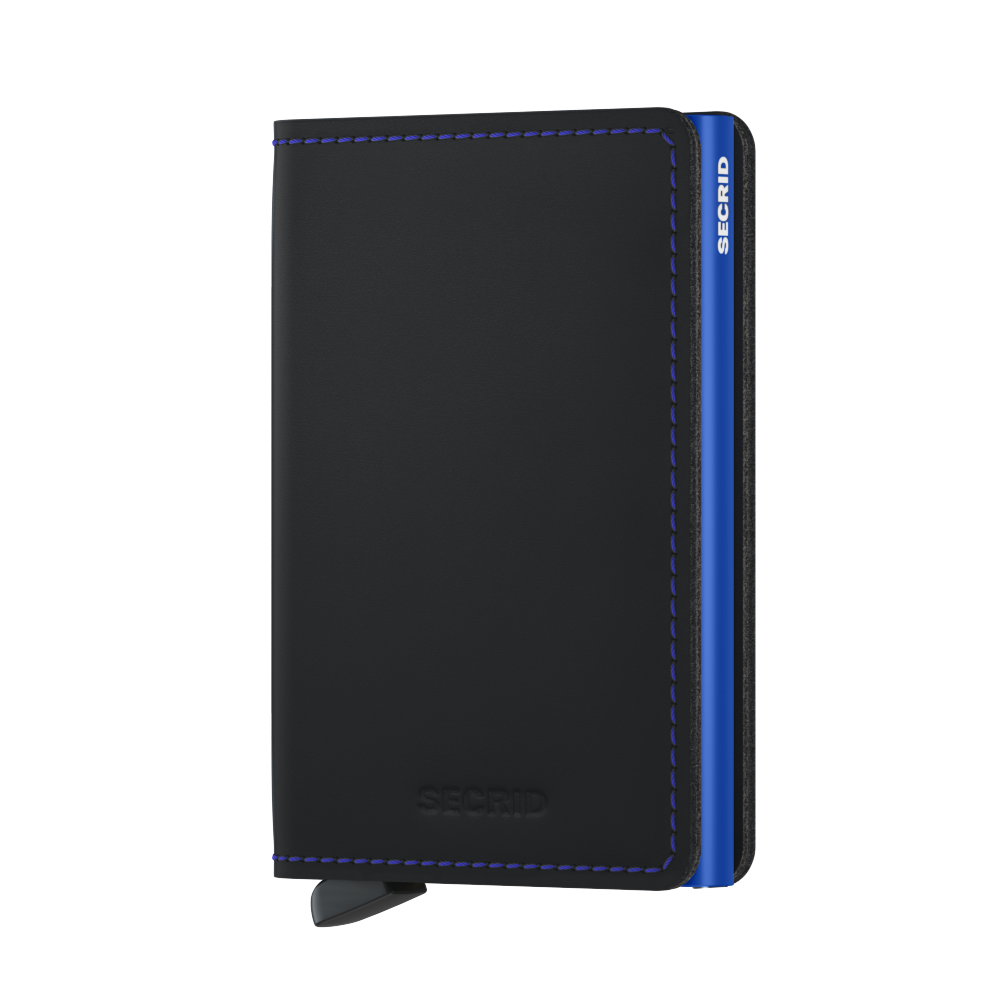 SM / SLIMWALLET - MATTE NIGHT BLACK &amp; BLUE