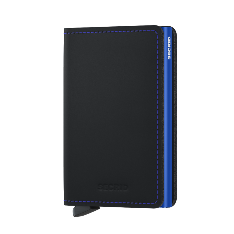 SM / SLIMWALLET - MATTE NIGHT BLACK &amp; BLUE