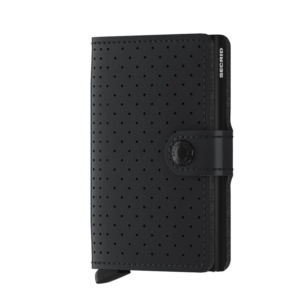 MPf / XMINIWALLET - PERFORATED BLACK-BLACK
