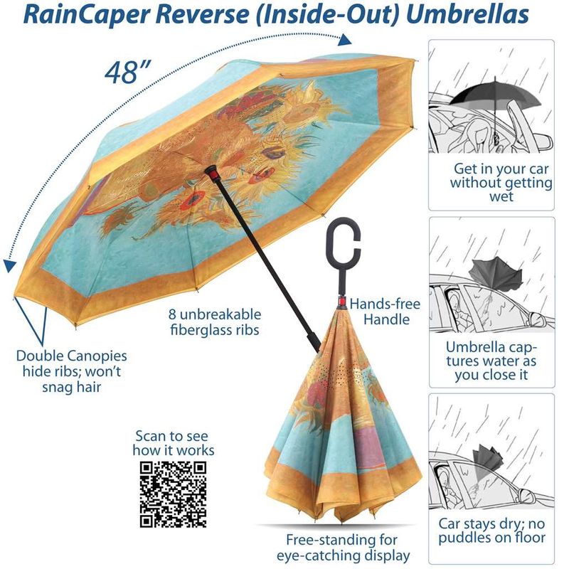 INVERTED UMBRELLA - MONET WATER LILY