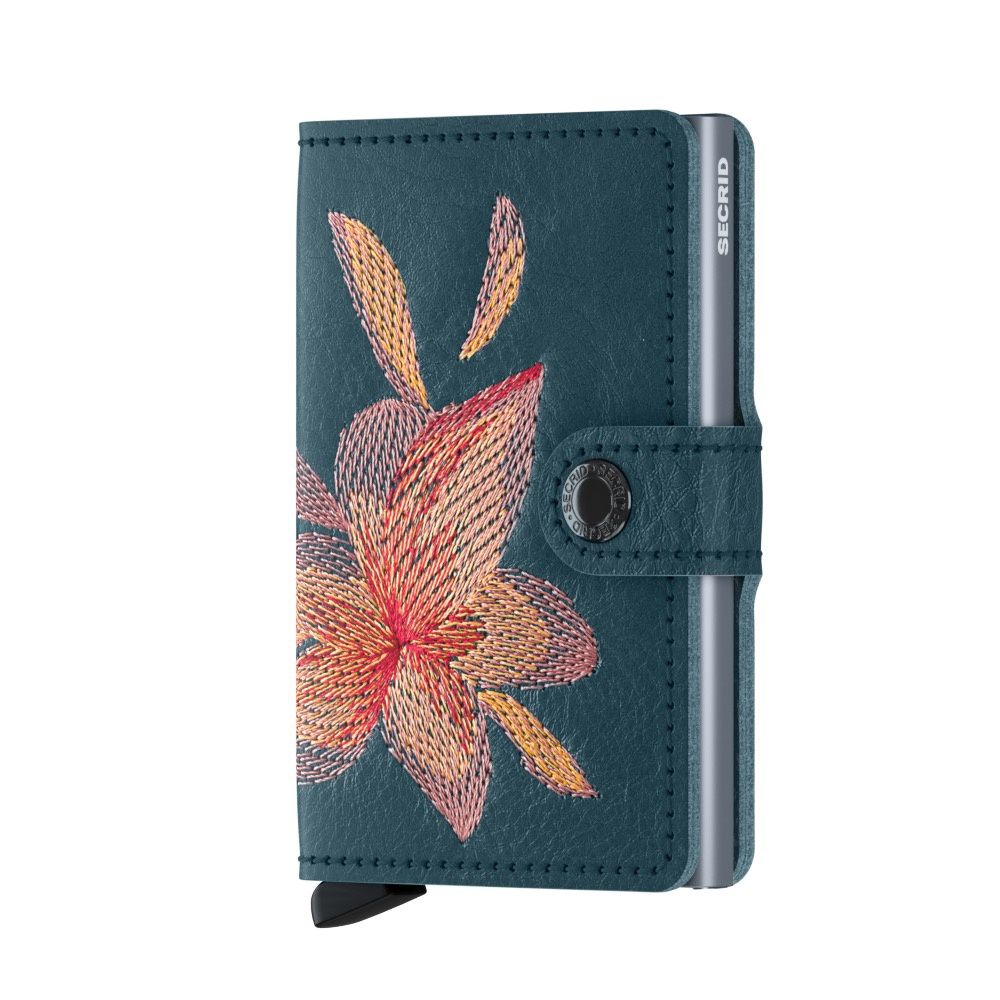 MSt / XMINIWALLET - STITCH MAGNOLIA PETROLIO