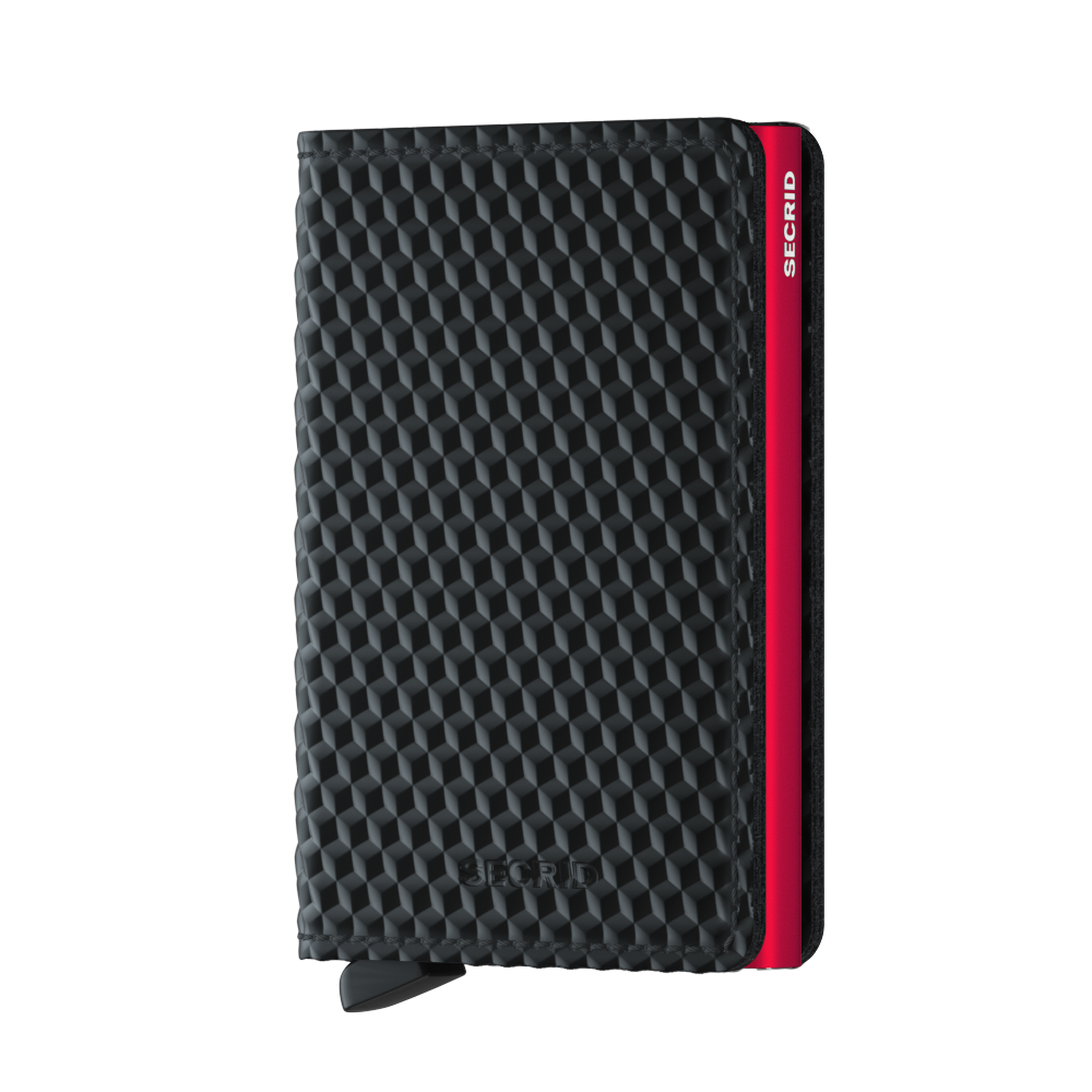 SCu / SLIMWALLET - CUBIC BLACK/RED