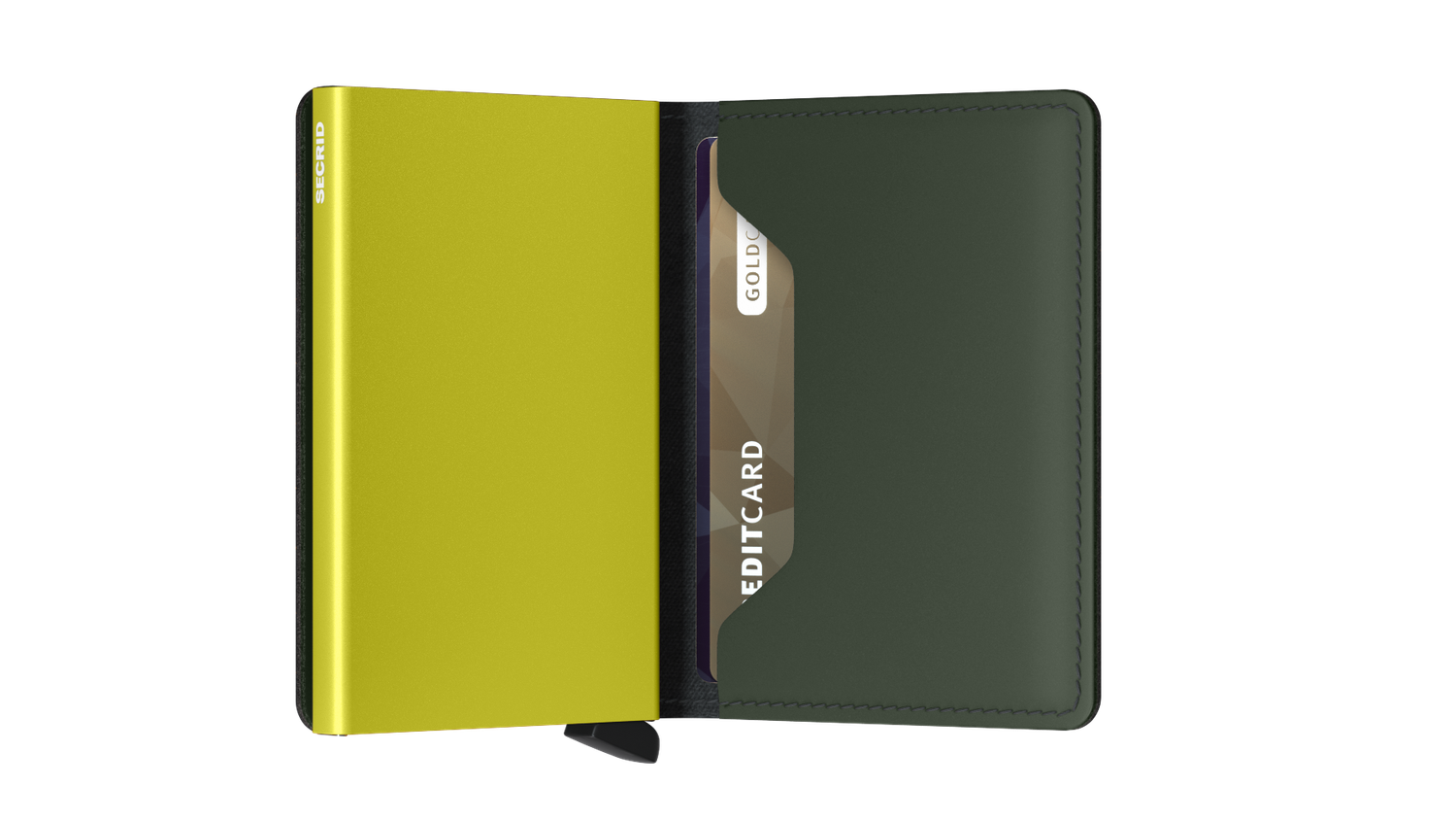 SM / SLIMWALLET - MATTE GREY &amp; LIME