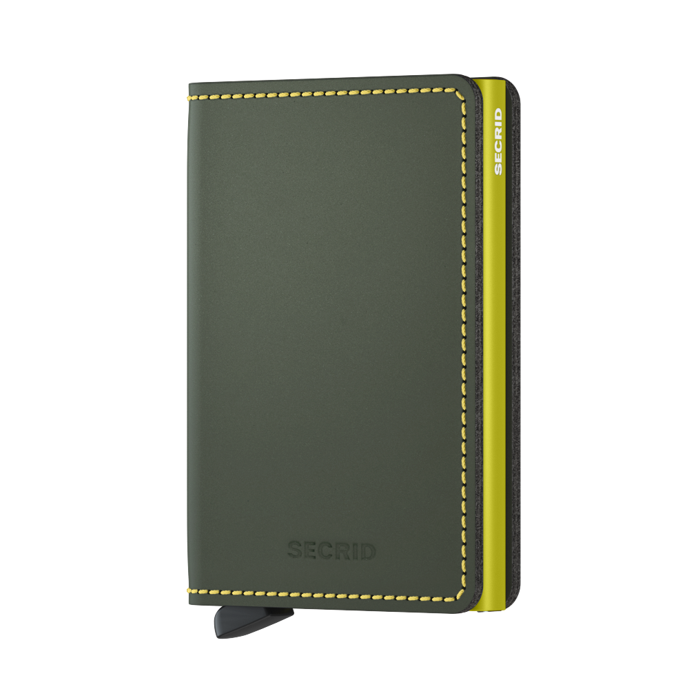 SM / SLIMWALLET - MATTE GREEN &amp; LIME