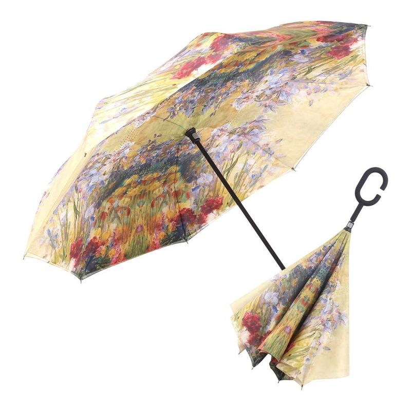 INVERTED UMBRELLA - TIFFANY PEONIES &amp; IRIS