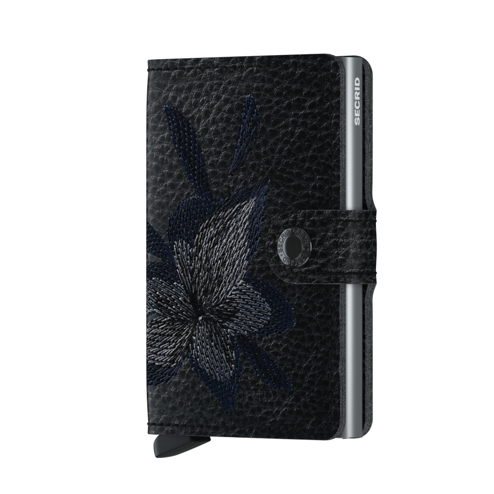 MSt / XMINIWALLET - STITCH MAGNOLIA  BLACK