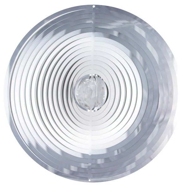 1011L - MIRRORED CLEAR CRYSTAL CIRCLE - LG