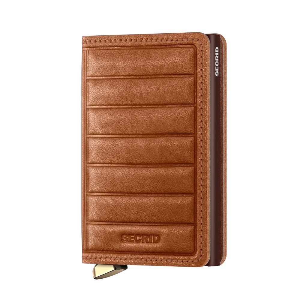 SEL / PREMIUM SLIMWALLET - EMBOSS LINES COGNAC