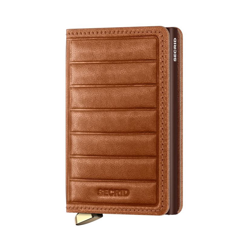 SEL / PREMIUM SLIMWALLET - EMBOSS LINES COGNAC