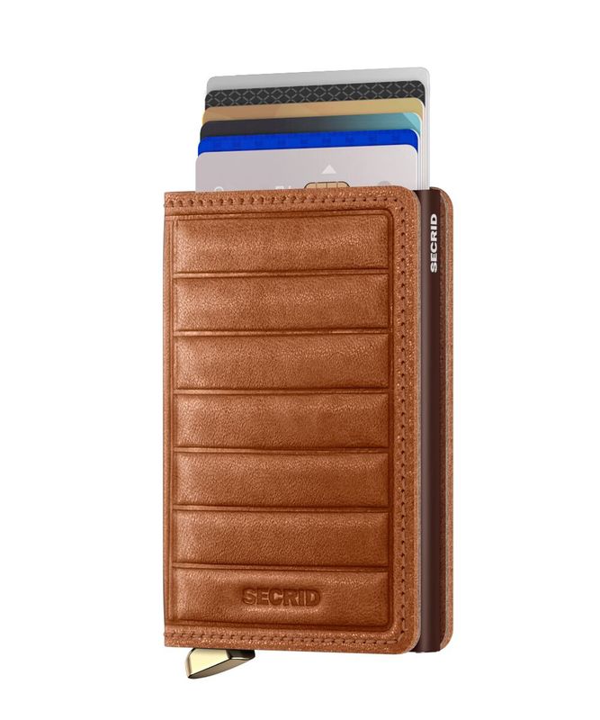 SEl / XPREMIUM SLIMWALLET - EMBOSS LINES COGNAC