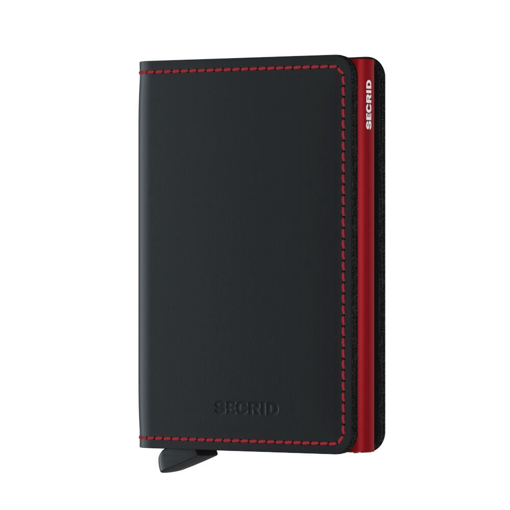 SM / SLIMWALLET - MATTE BLACK &amp; RED