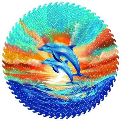 180L -VIVID COLLECTION -  DOLPHIN W/ WAVE - LG