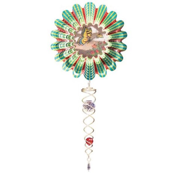 722 - ANIMATED BUTTERFLY CEPIA W/ CRYSTAL TAIL - SM