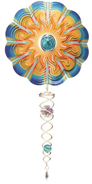 851S - CRYSTAL COLLECTION - SUN - W/ BLUE BALL + CRYSTAL TAIL - SM