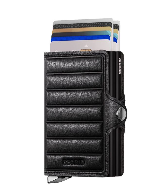 TEl / XPREMIUM TWINWALLET - EMBOSS LINES BLACK