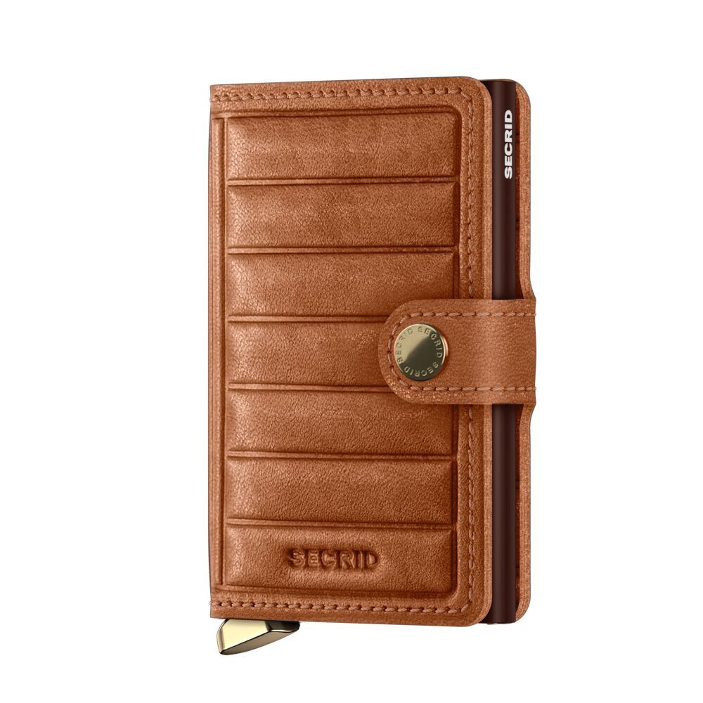 MEL / PREMIUM MINIWALLET - EMBOSS LINES COGNAC