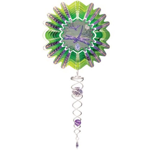 732 - ANIMATED DRAGONFLY PURPLE W/ CRYSTAL TAIL - SM