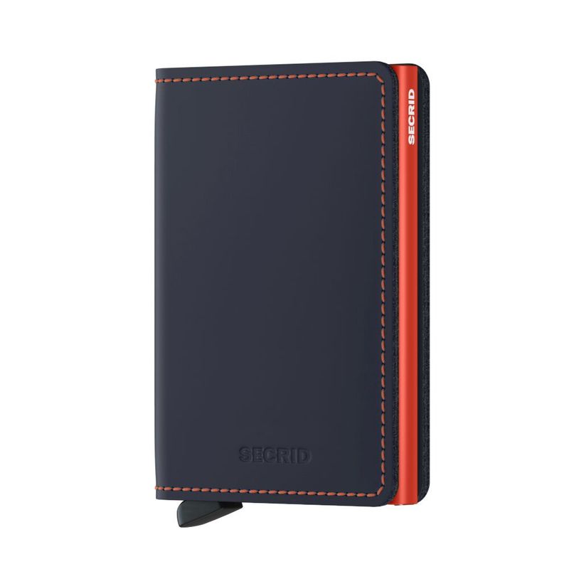 SM / SLIMWALLET - MATTE NIGHT BLUE &amp; ORANGE