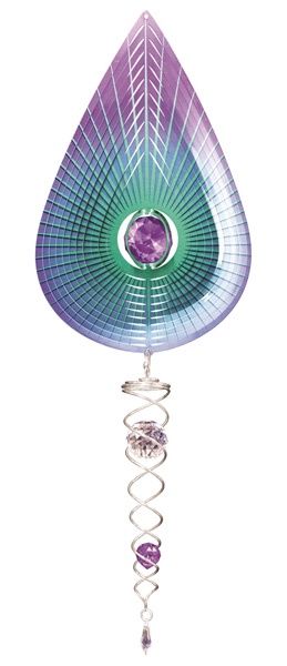 862S - CRYSTAL COLLECTION - TEAR DROP PURPLE - W/ PURPLE BALL + CRYSTAL TAIL -SM