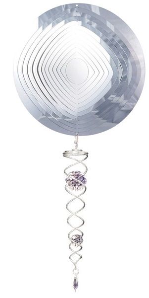 705 - MIRRORED CIRCLE W/ CRYSTAL TAIL - SM