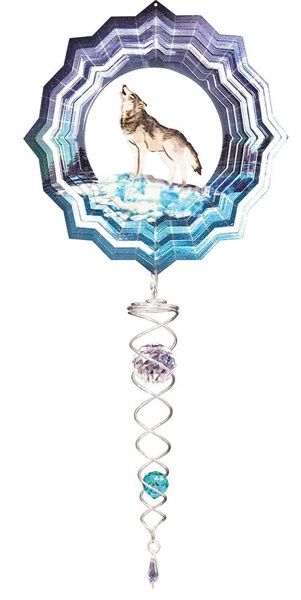 788 - HOWLING WOLF W/ CRYSTAL TAIL - SM