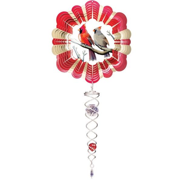 789 - CARDINAL ON BRANCH W/ CRYSTAL TAIL - SM