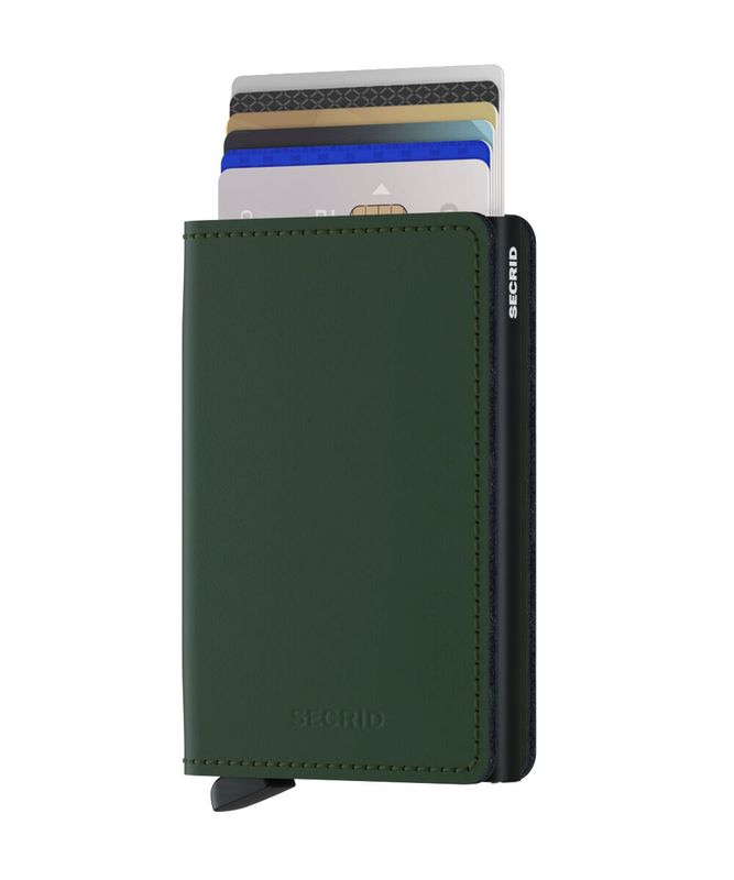 SM / SLIMWALLET - MATTE GREEN BLACK