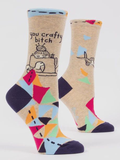 SW486 - WOMEN&#39;S SOCKS - YOU CRAFTY BITCH