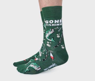 1318 - MEN&#39;S SOCKS - GONE FISHING