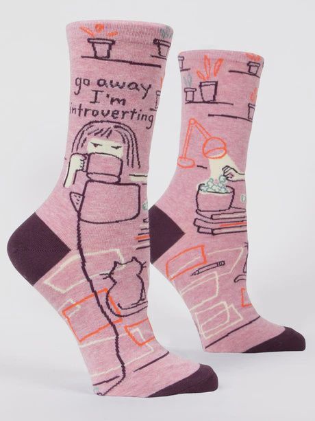 SW504 - WOMEN&#39;S SOCKS - GO AWAY INTROVERTING