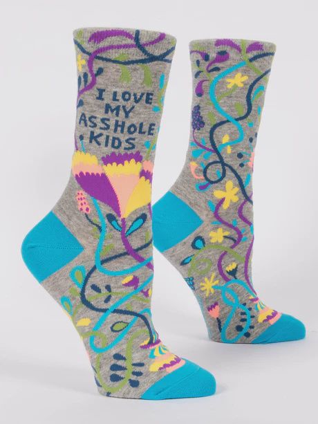SW508 - WOMEN&#39;S SOCKS - LOVE MY ASSHOLE KIDS