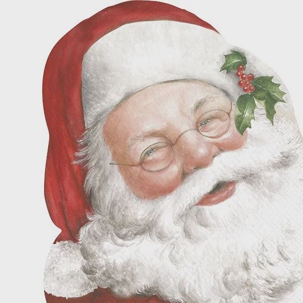 L201063500 - LUNCHEON NAPKIN / FRIENDLY SANTA