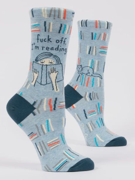 SW485 - WOMEN&#39;S SOCKS - FUCK OFF, I&#39;M READING