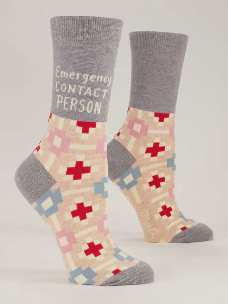 SW562 - WOMEN&#39;S SOCKS - EMERGENCY CONTACT