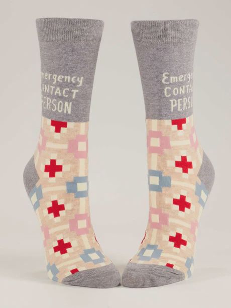 SW562 - WOMEN'S SOCKS - EMERGENCY CONTACT