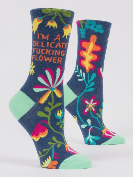 SW468 - WOMEN&#39;S SOCKS - DELICATEFUCKINGFLOWER