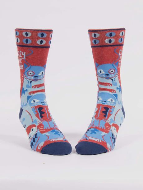 SW870 - MEN'S SOCKS - CRAZY CAT DUDE