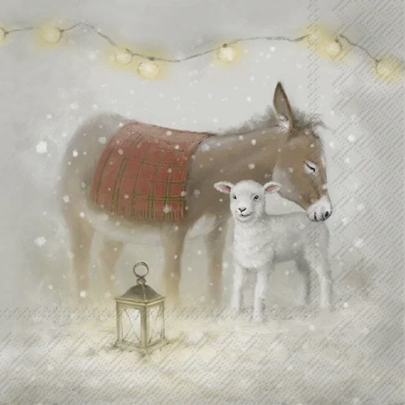 C1054245 - COCKTAIL NAPKIN / NINO AND MOLLY LIGHT GREY