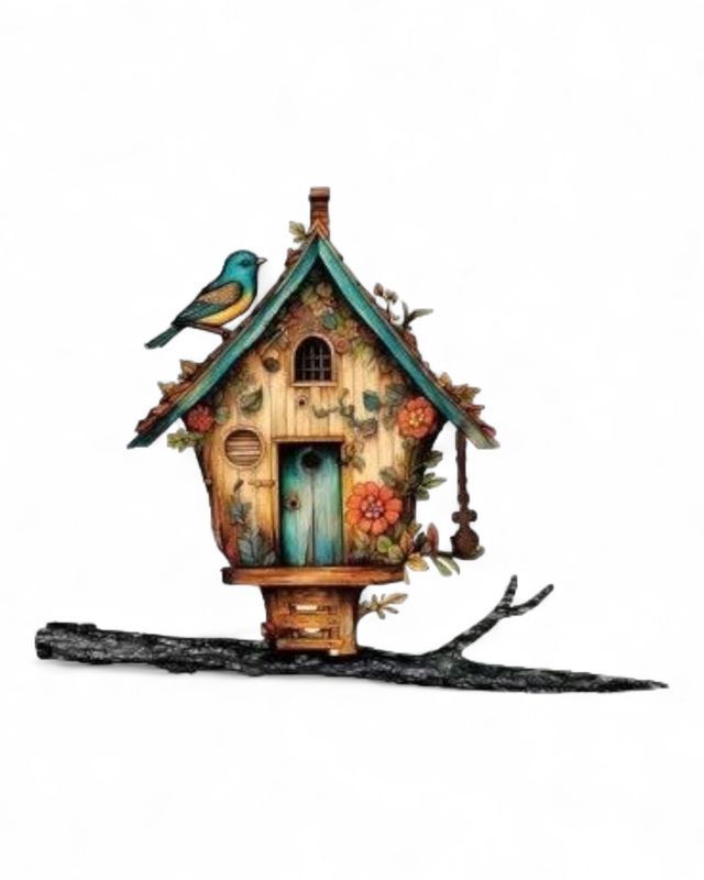 1007 - TREE STAKE - BIRD HOUSE